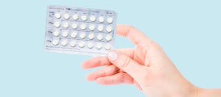 birth control pill pack in the hand