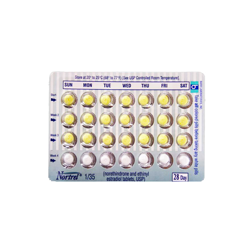 Image illustrating 'Nortrel 1/35 (Norethindrone and Ethinyl Estradiol)' Image 1