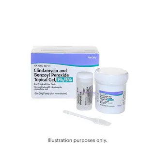 Image Illustrating 'Clindamycin 1% & Benzoyl Peroxide 5% Gel (generic BenzaClin®)'