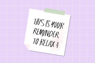 A note with the text 