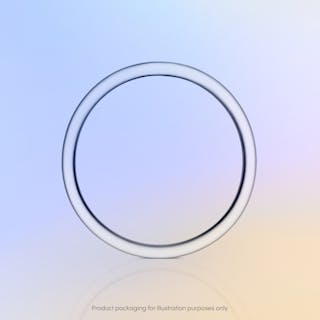 A circular ring floats gracefully on a gradient pastel background, echoing the smooth elegance of Tretinoin Cream.