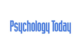 The image shows the Psychology Today logo with blue text on a white background.