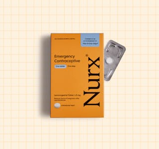Nurx Emergency Contraception Levonorgestrel Tablet, 1.5 mg packaging