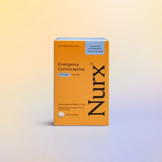Tabletas de levonorgestrel anticonceptivas de emergencia Nurx, envase de 1.5 mg