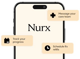 Mockup of the Nurx app actions
