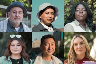 A collage of six diverse adults, each facing forward and photographed outdoors in natural light, highlights the community impacted by PrEP.